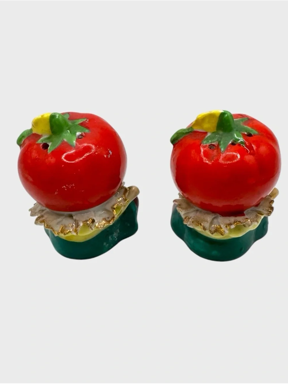 Vintage Red Anthropomorphic Tomato Shakers